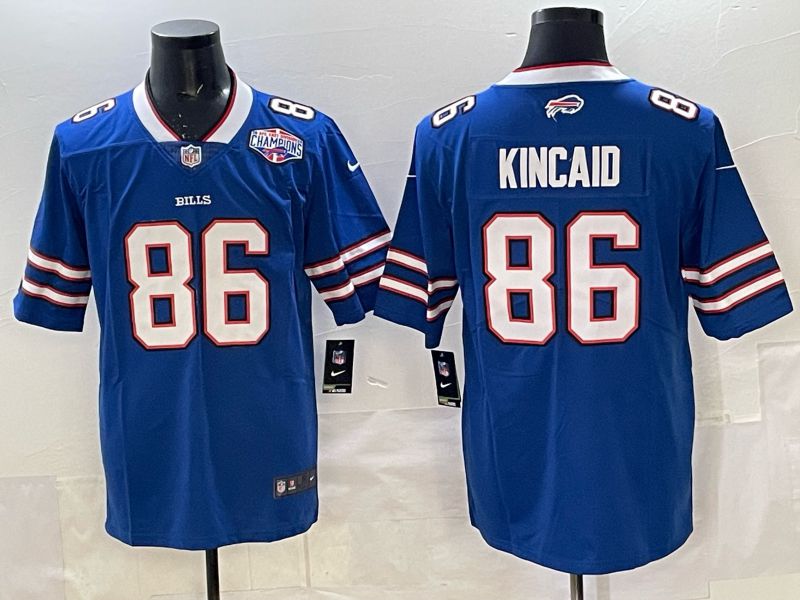 Men 2025 Buffalo Bills #86 Kincaid Blue Nike Limited NFL Jersey style 05